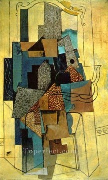  1916 Pintura - Homme a la cheminee 1916 Cubismo